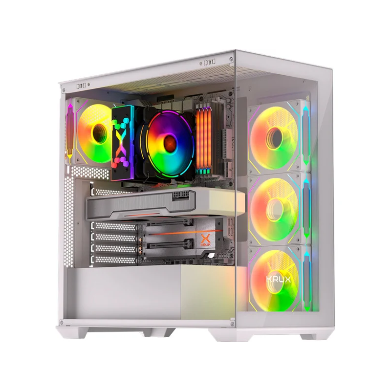 Case krux exo midi-tower atx bianco [krxd009]