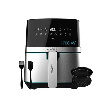 Friggitrice ad aria calda cecotec full inox 5500 pro senza olio 5.5l