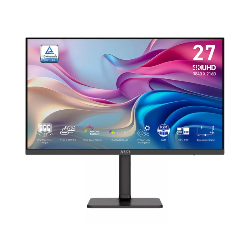 Monitor led 27"msi modern md272uphg full hd 1920x1080 4ms classe