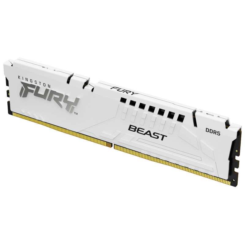 Ram dimm ddr5 32gb kingston fury 6400mhz cl32 1.4v bianco [kf564c32bwe-32]