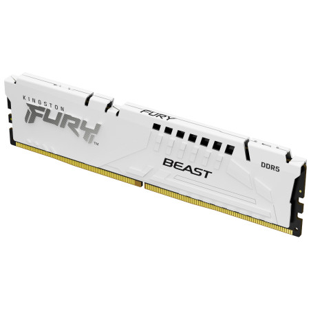 Ram dimm ddr5 32gb kingston fury 6400mhz cl32 1.4v bianco [kf564c32bwe-32]