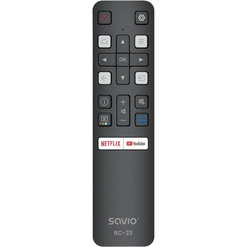 Telecomando savio rc-23 per tv tcl nero [rc-23]