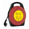 Prolunga avvolgicavo kerg h05vv-f con 4 prese 10m nero/rosso/giallo