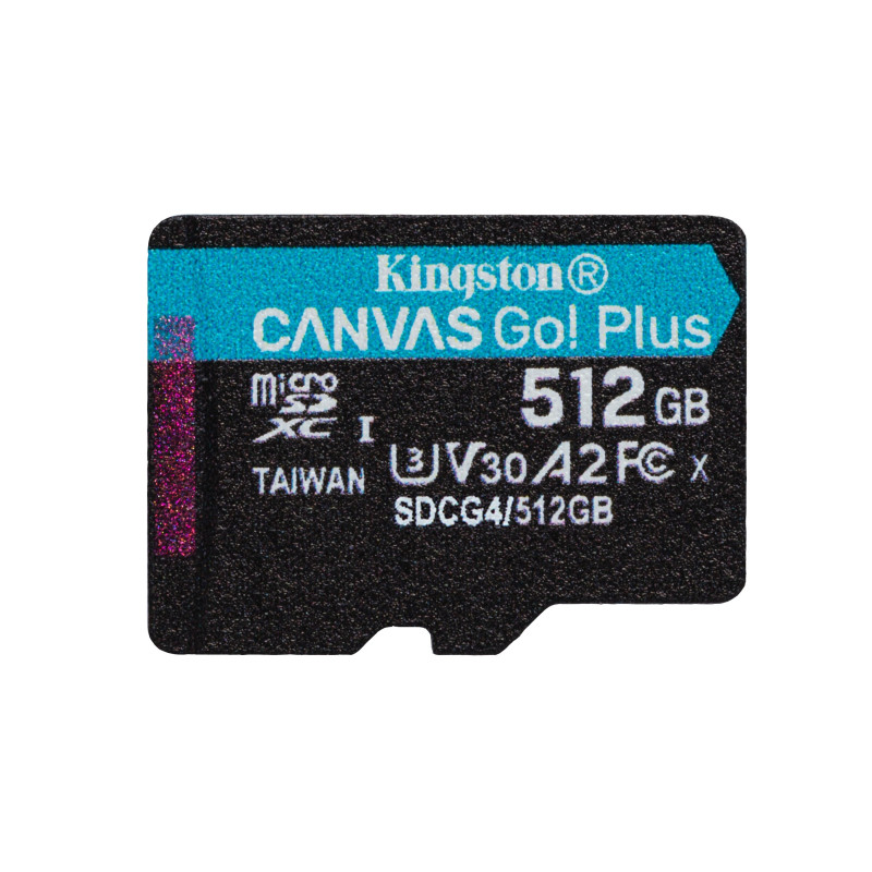 512gb scheda microsdxc kingston technology canvas go plus gen4 200r
