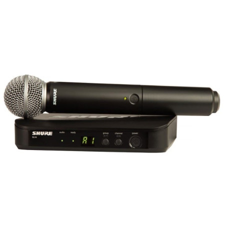 Sistema vocale wireless con microfono pg58 shure blx24e/pg58-h8e