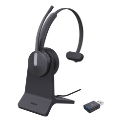 Cuffia yealink wh64 hybrid mono wireless/bluetooth per ufficio con