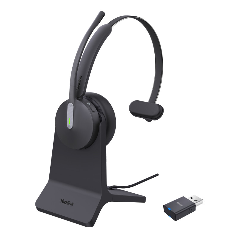 Cuffia yealink wh64 hybrid mono wireless/bluetooth per ufficio con