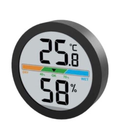 Termometro ambiente lowell jd 9041n justaminute con igrometro nero