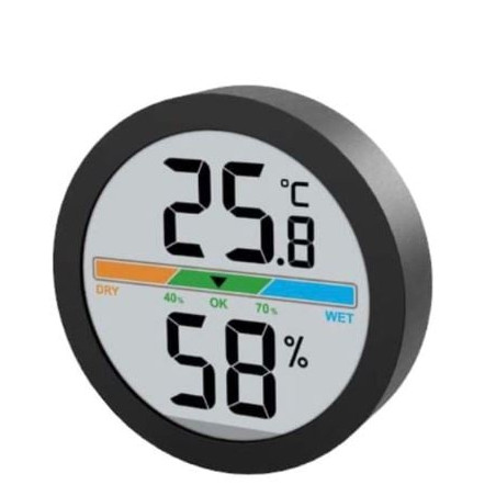 Termometro ambiente lowell jd 9041n justaminute con igrometro nero