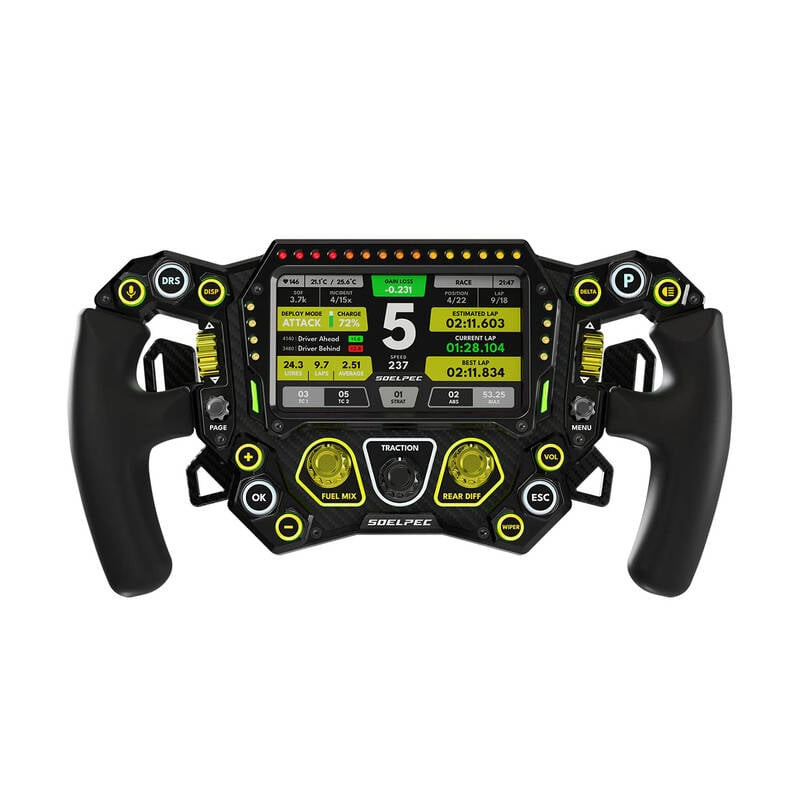 Volante soelpec spectra xr neon rgb 17 pulsanti nero