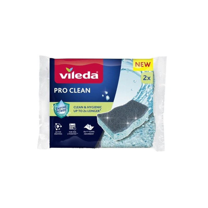 Spugne vileda pro clean per piatti blu 2pz [179700]