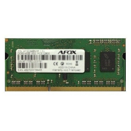 Ram dimm ddr3 1x8gb afox 1866mhz 1.35v verde [afsd38ck1l]