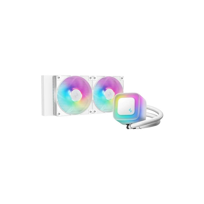 Dissipatore cpu a liquido deepcool le240 v2 argb 2x120mm bianco [r-le240-whammn-g-2]
