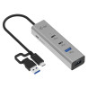Hub usb i-tec 4x porte 2x usb-c + 2x usb-a pd 85w argento