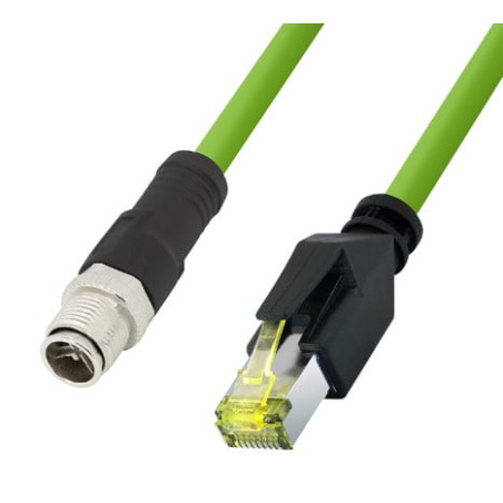 Cavo patch logilink cqm025s industriale da m12x a rj45 cat.6a sftp