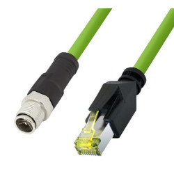 Cavo patch logilink cqm055s industriale da m12x a rj45 cat.6a sftp