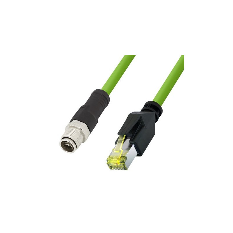 Cavo patch logilink cqm055s industriale da m12x a rj45 cat.6a sftp