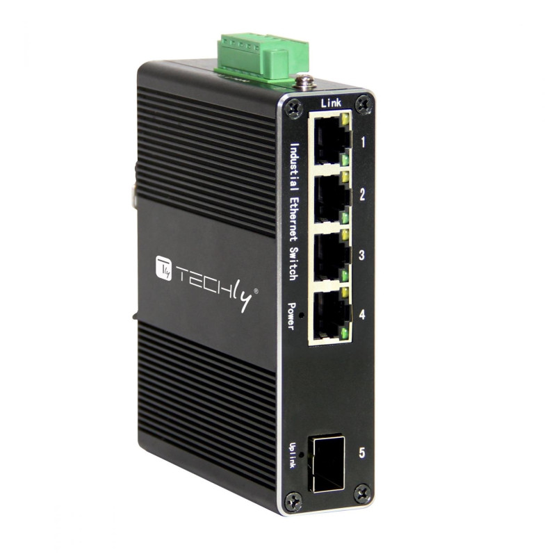 Convertitore di rete techly i-swhub 1041g industriale ethernet
