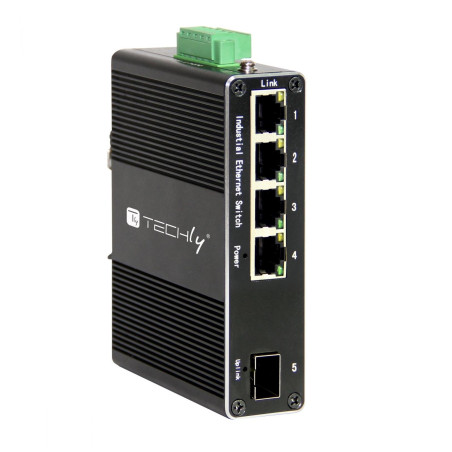 Convertitore di rete techly i-swhub 1041g industriale ethernet