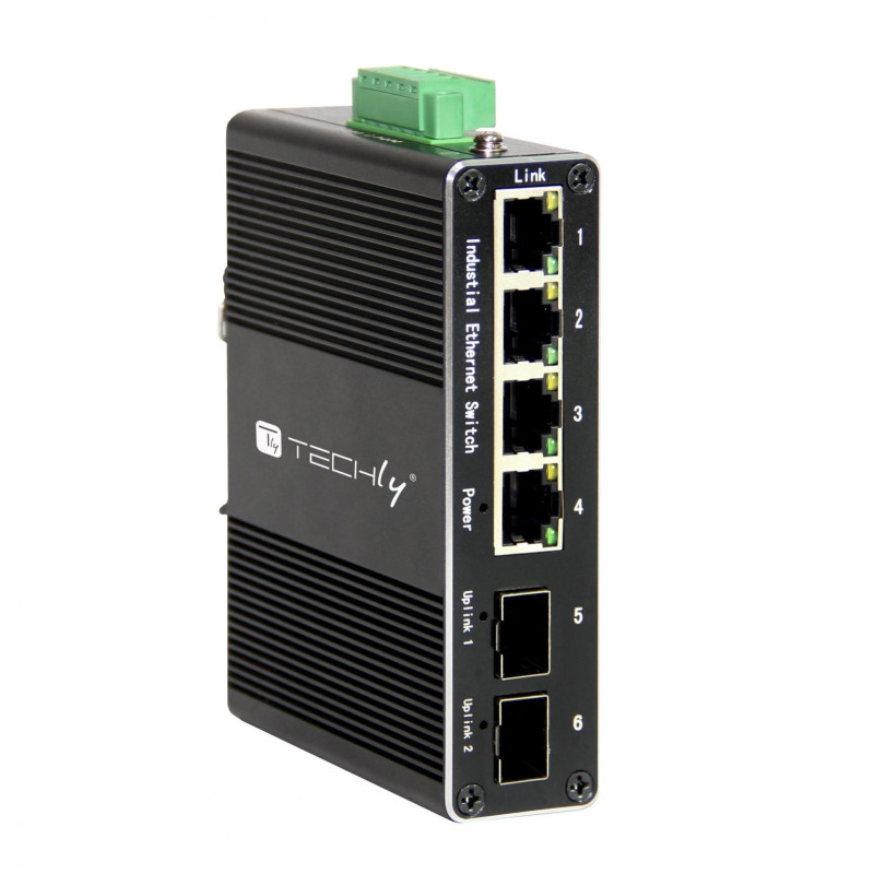 Convertitore di rete techly i-swhub 1042g industriale ethernet