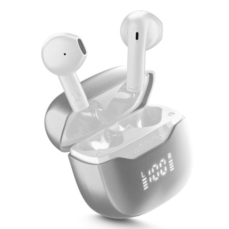 Auricolare cellularline core pro wireless bluetooth 5.4 bianco