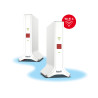 Ripetitore di rete avm mesh set 4200 dual band wi-fi 6 rosso/bianco