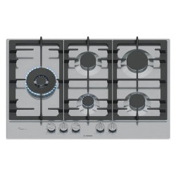 Piano cottura bosch pcs7a5i90 a gas con 5 fuochi acciaio inox [pcs7a5i90]