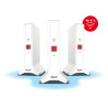 Ripetitore di rete avm mesh set 4200 dual band wi-fi 6e rosso/bianco