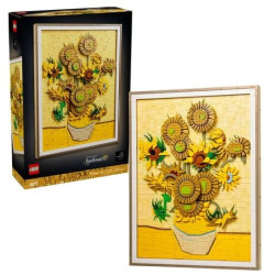 Gioco da costruzione lego art vincent van gogh girasoli multicolore