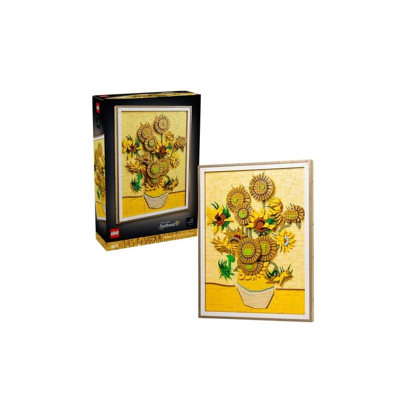 Gioco da costruzione lego art vincent van gogh girasoli multicolore