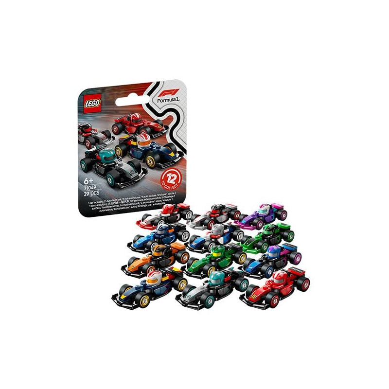 Gioco da costruzione lego minifigure auto da corsa f1 collezionabili