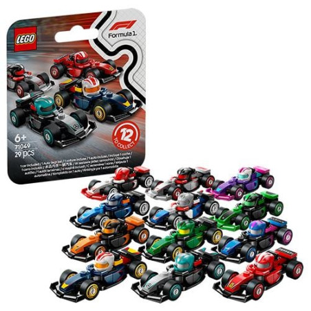 Gioco da costruzione lego minifigure auto da corsa f1 collezionabili