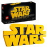 Gioco da costruzione lego logo di star wars in mattoncini giallo