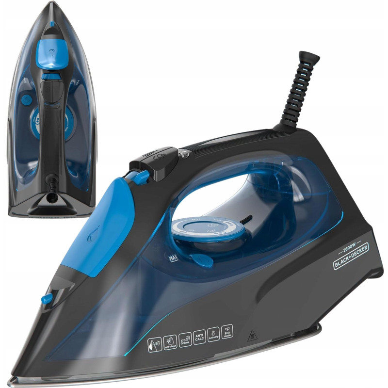 Ferro da stiro black & decker bxir2605e 2600w blu