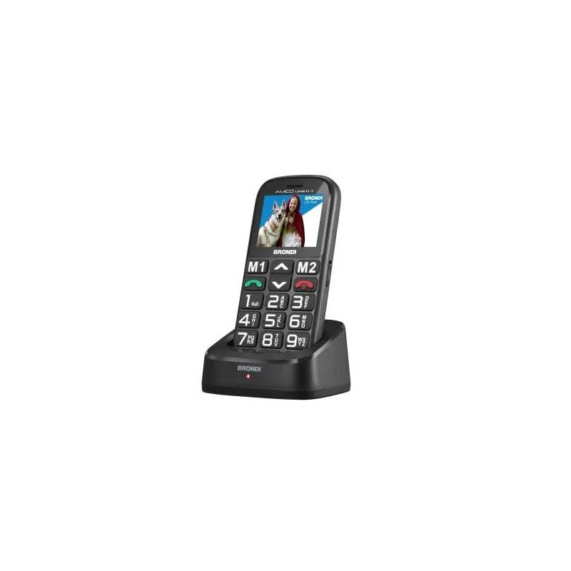 Telefono cordless brondi amico unico+ nero