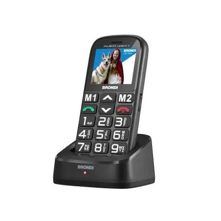 Telefono cordless brondi amico unico+ nero