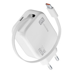 Alimentatore da rete cellular line usb-c 30w pd gan con cavo