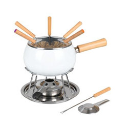 Set fonduta kaufgut smaltata bianca set pz.12 [kaufgut]