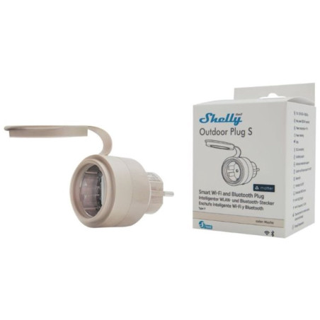Presa da esterno shelly s gen3 smart wi-fi/bluetooth ip44 10a
