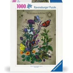 Puzzle ravensburger 12001435 ciclo di vita della farfalla multicolore