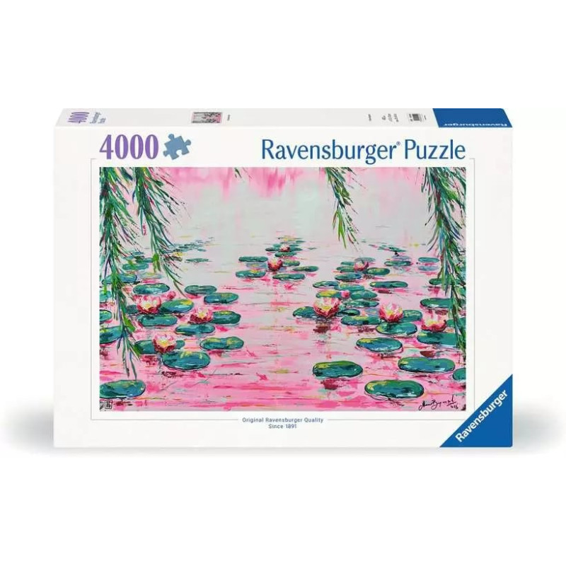 Puzzle ravensburger 12001420 ninfee rosa di mauro bergonzoli multicolore