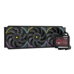 Dissipatore cpu a liquido aio valkyrie v360 lcd argb 360mm nero [vk-aiov360b]