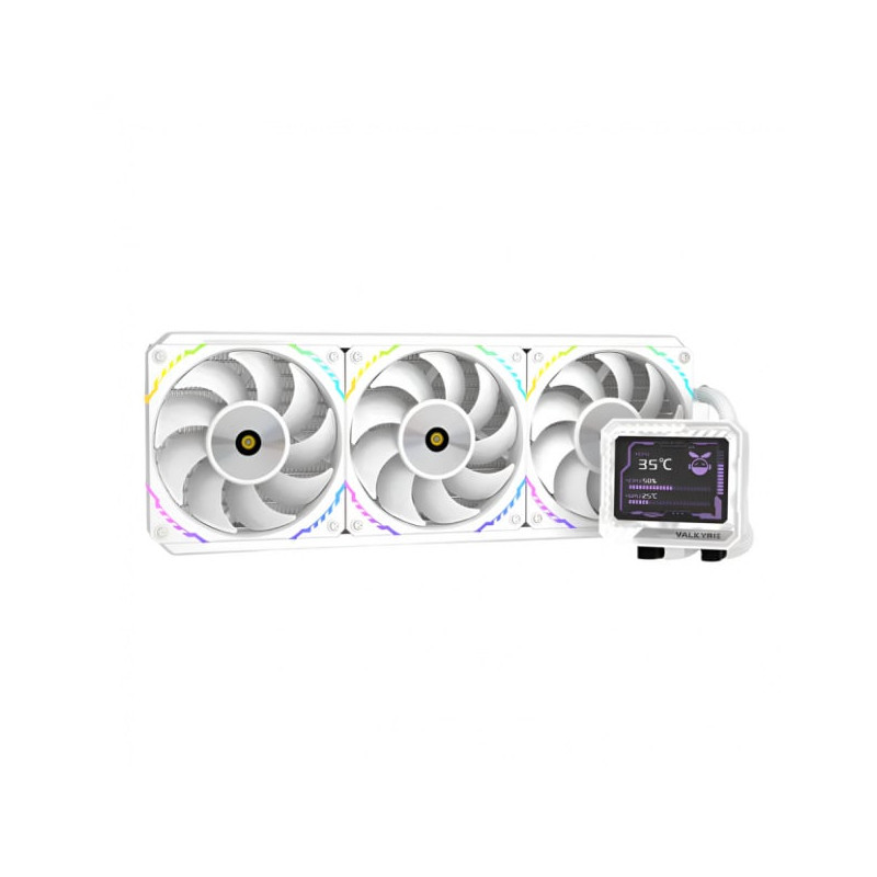 Dissipatore cpu a liquido aio valkyrie v360 lcd argb 360mm bianco