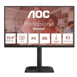 Monitor led 23,8" aoc 24e4u full hd 1920x1080/4ms/classe c/nero