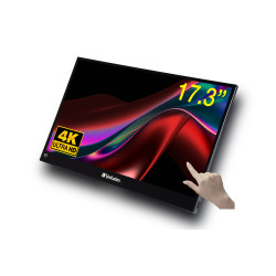 Monitor led 17.3'' verbatim pmt-17 4k portatile touchscreen