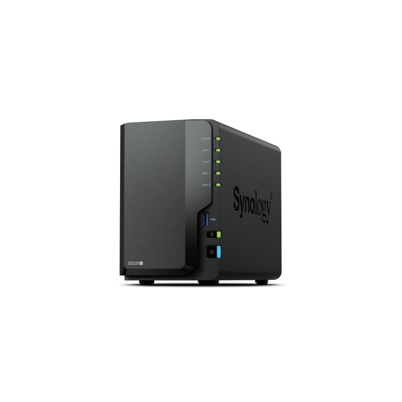 nas 2gb synology ds225+ 2 bay 2ghz nero [ds225+]