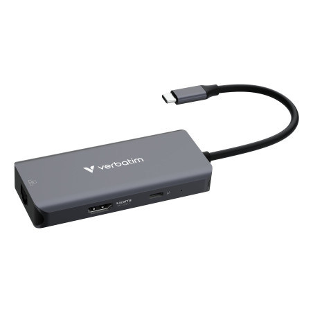 Hub verbatim usb-c 6 porte grigio [32157]