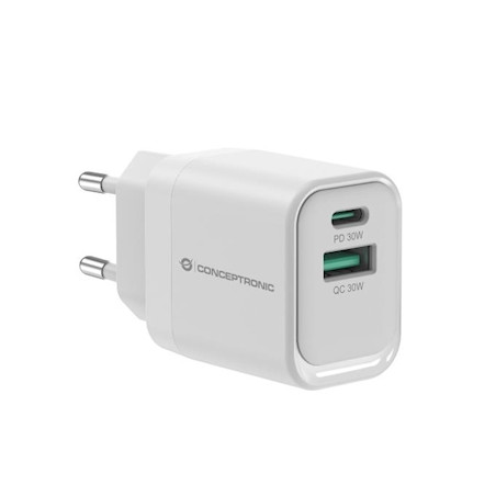 Alimentatore da rete conceptronic althea19w33 gan 33w 2 porte 1xusb-a