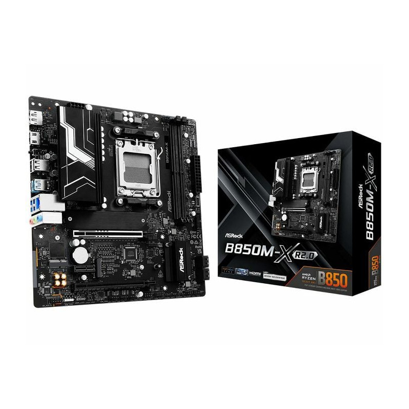 Scheda madre amd asrock b850m-x r2.0 am5 atx 2x ddr5 [90-mxbsg0-a0uayz]