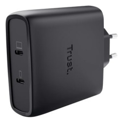 Alimentatore da rete trust maxo 2 porte usb-c gan 100w nero